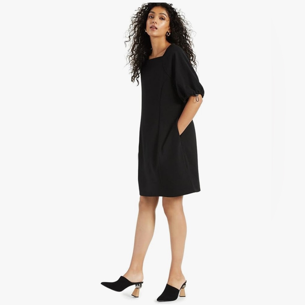 Alfani Black Puff Sleeve Dress S
